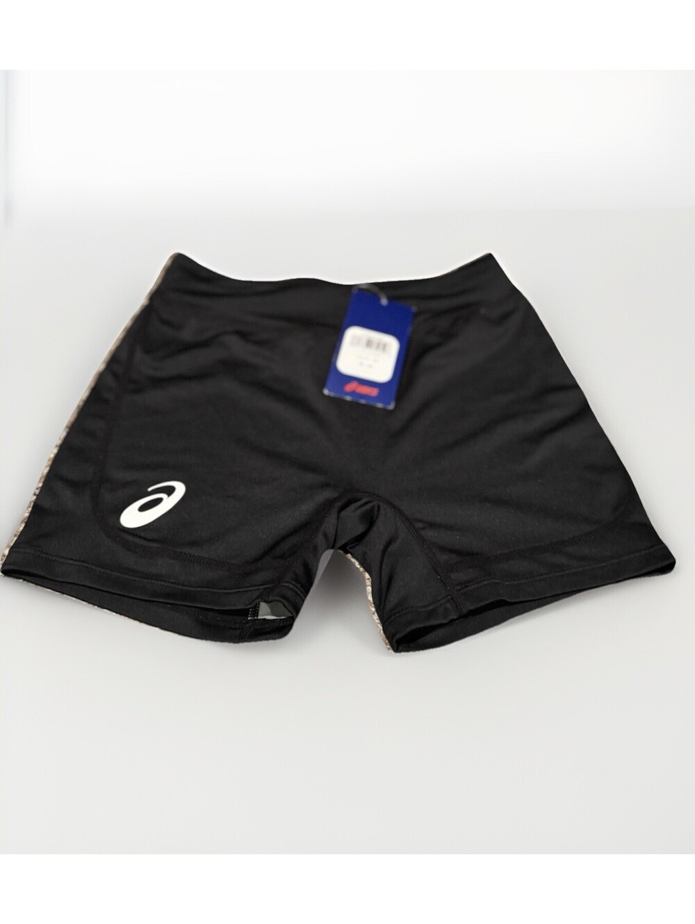 ASICS Youth 4” Volleyball Shorts Black Size Medium NWT Compression Spandex